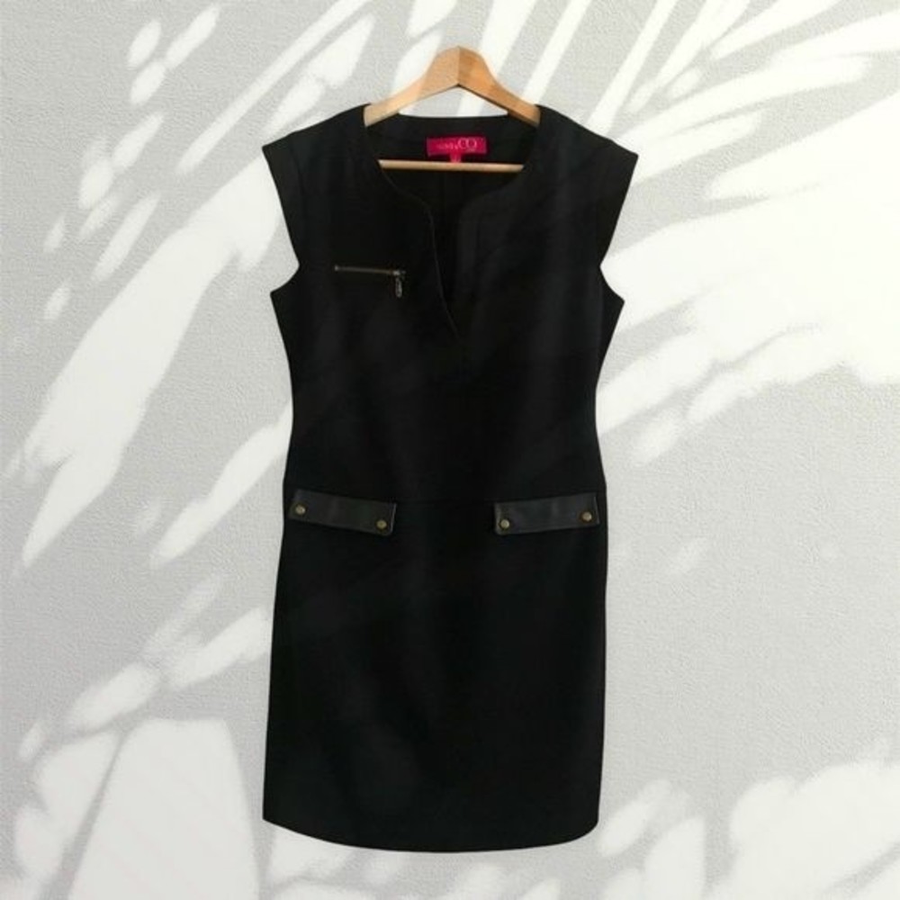 NINE & CO. Dress Slip On Sleeveless Black Fitted Size 2